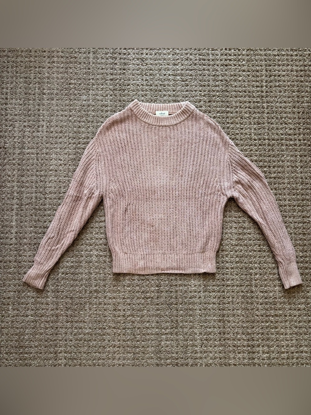 Aritzia Pink Chenille Sweater XS